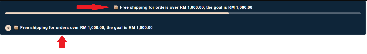 Preview your progress bar on the storefront